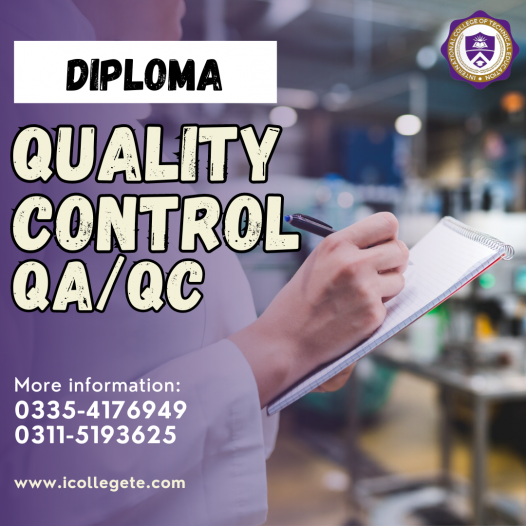 Diploma in Quality Control (QA/QC) Course in Rawalpindi, Islamabad Pakistan