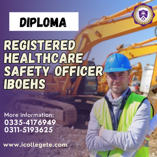 Registered Healthcare safety officer IBOEHS course in Rawalpindi, Islamabad Pakistan