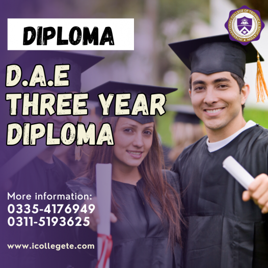 DAE Three Year Diploma Course in Rawalpindi, Islamabad Pakistan