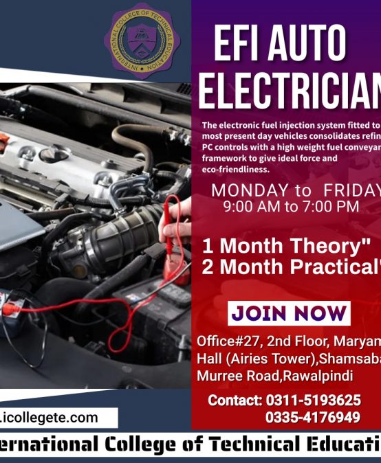 EFI Auto Electrician Diploma Course in Rawalpindi Islamabad Pakistan