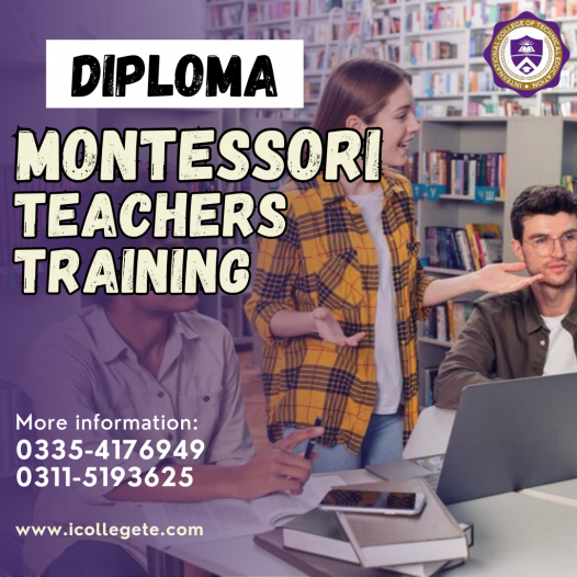 Montessori Teachers Training Course in Rawalpindi, Islamabad Pakistan