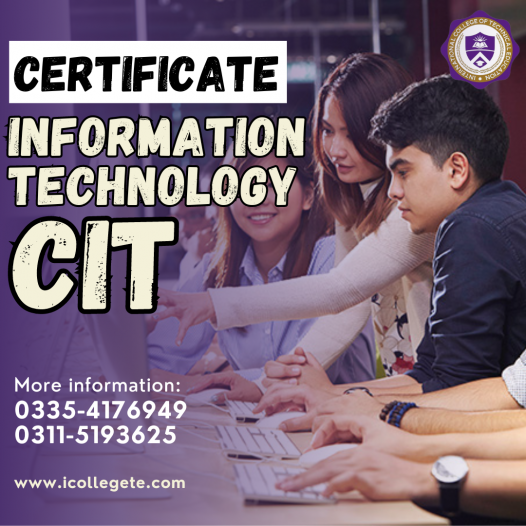 CIT Certificate in Information Technology Course in Lahore, Punjab, Pakistan